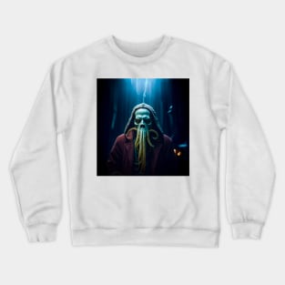 Ethereal Menace: Dark Portrait of a Terrifying Mind Flayer Crewneck Sweatshirt